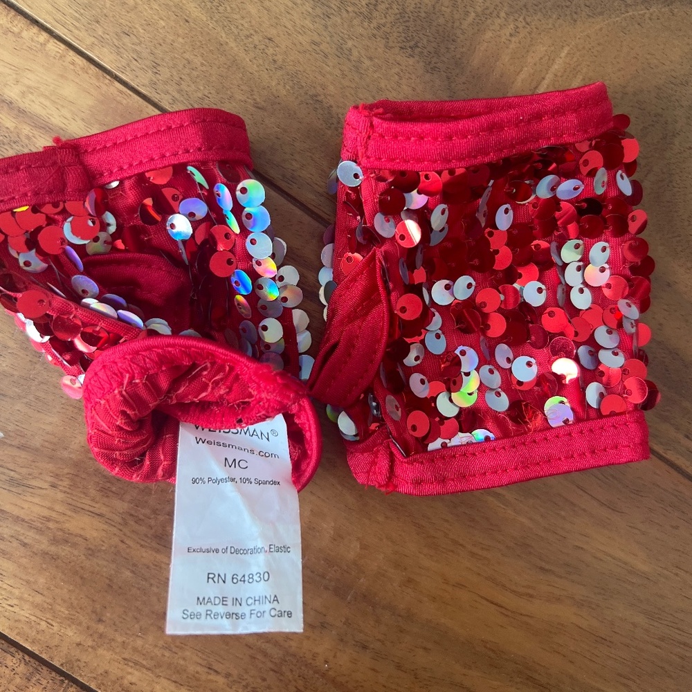 Weissman Sparkling Red Kids Dance Costume - Picture 15 of 16